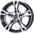 Jante aluminium Platin 15 pouces Noir Poli P 53