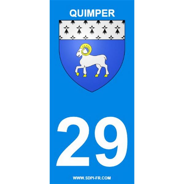 2 Stickers voiture Quimper 29