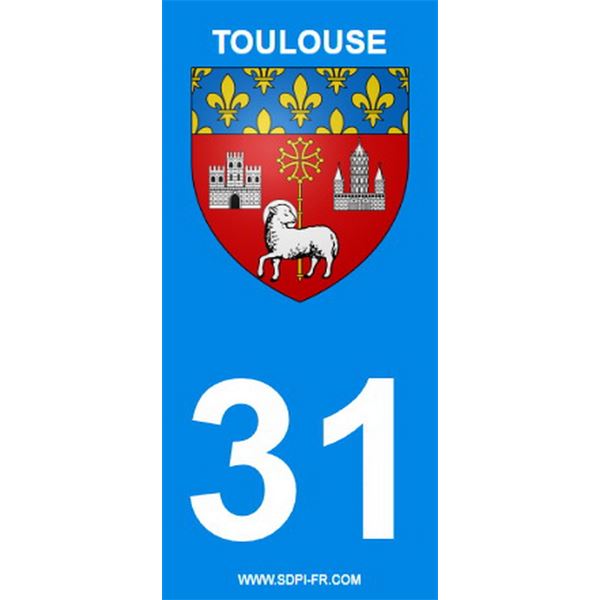 2 Stickers voiture Toulouse 31