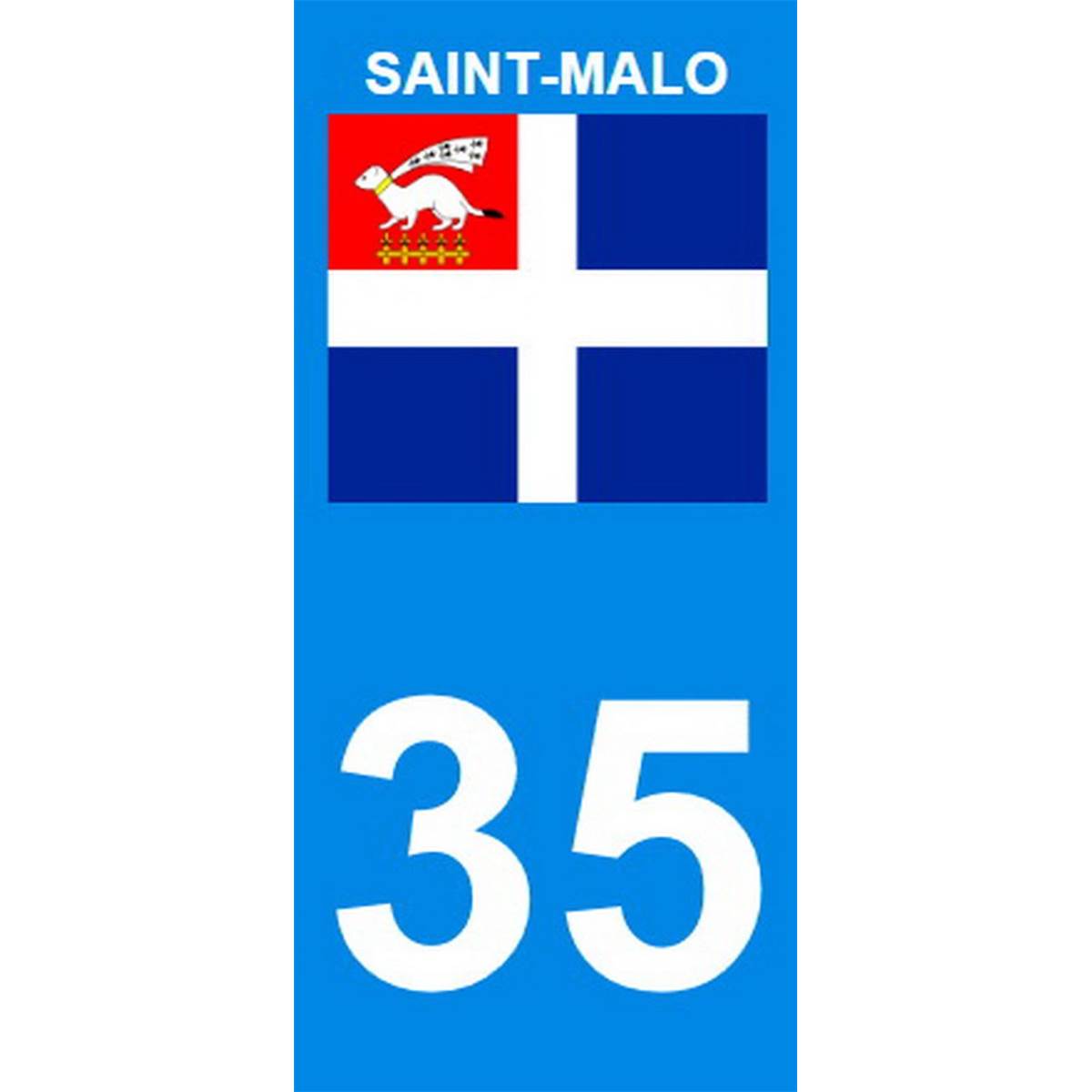 Stickers voiture (2 pièces) Saint-malo 35