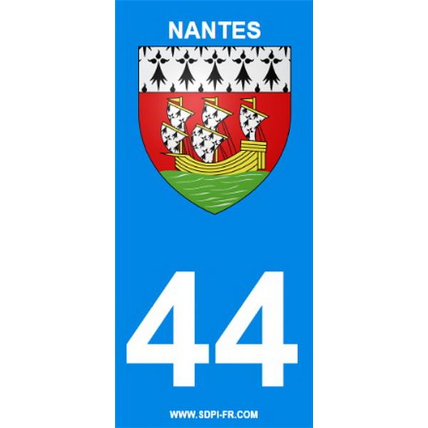 2 Stickers voiture Nantes 44