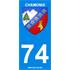 2 Stickers voiture Chamonix 74