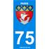 2 Stickers voiture Paris 75