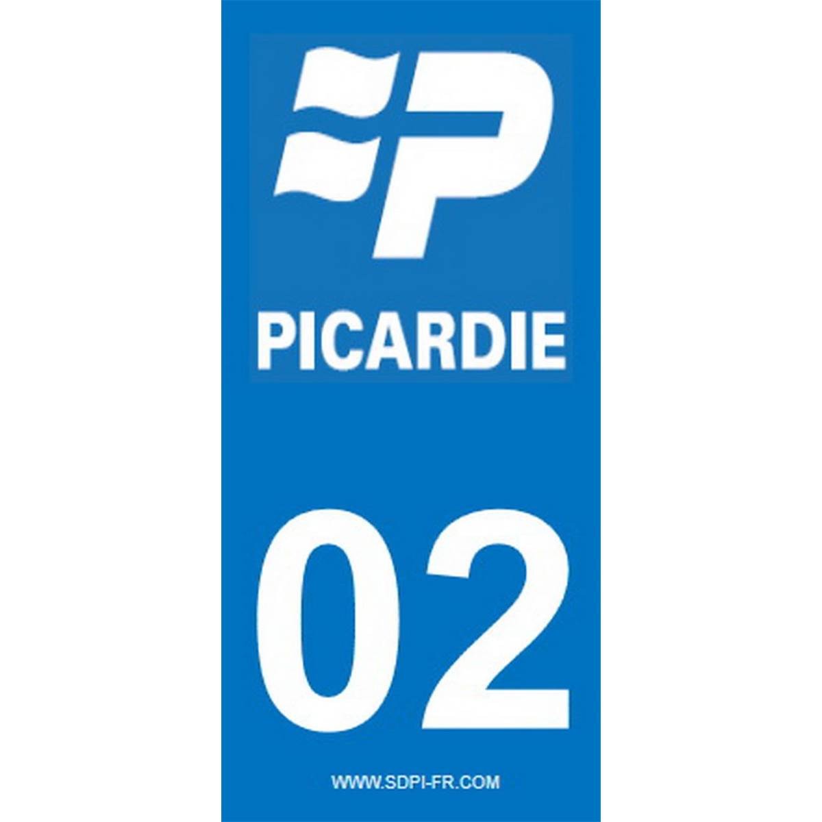 Stickers voiture (2 pièces) Picardie 02
