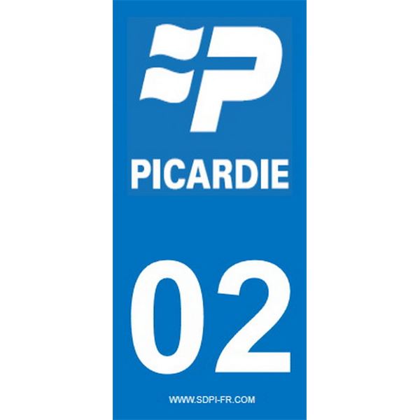 2 Stickers voiture Picardie 02