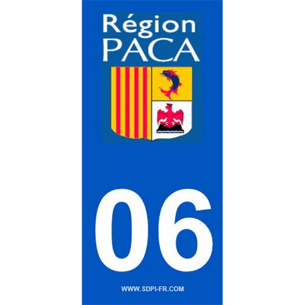2 Stickers voiture Paca 06