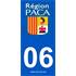 2 Stickers voiture Paca 06
