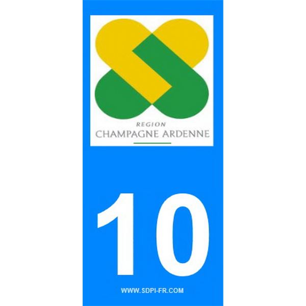 2 Stickers voiture Champagne Ardenne 10