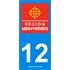 2 Stickers voiture Midi Pyrénées 12