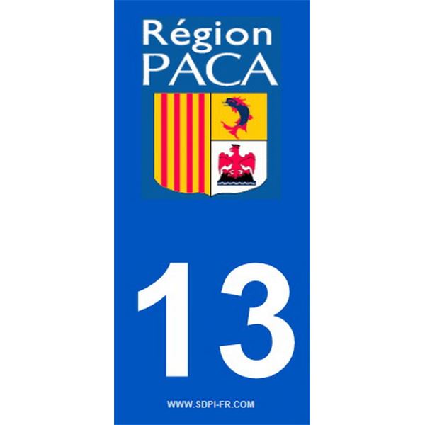 2 Autocollants voiture Paca 13