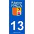 2 Autocollants voiture Paca 13