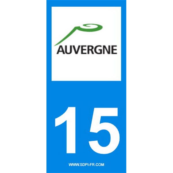 2 Stickers voiture Auvergne 15