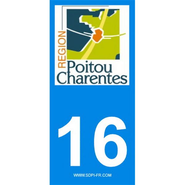2 Stickers voiture Poitou Charente 16