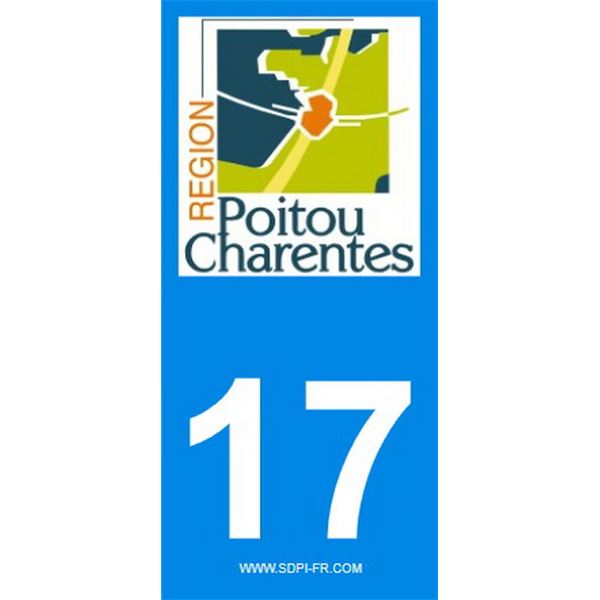 2 Autocollants Poitou Charente 17