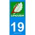 2 Autocollants Limousin 19