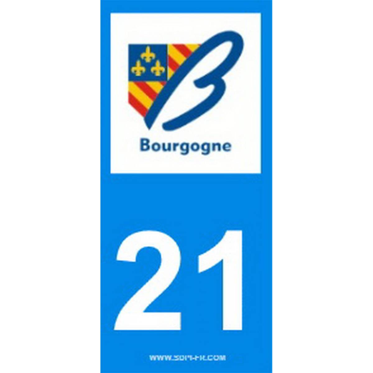 Stickers voiture (2 pièces) Bourgogne 21
