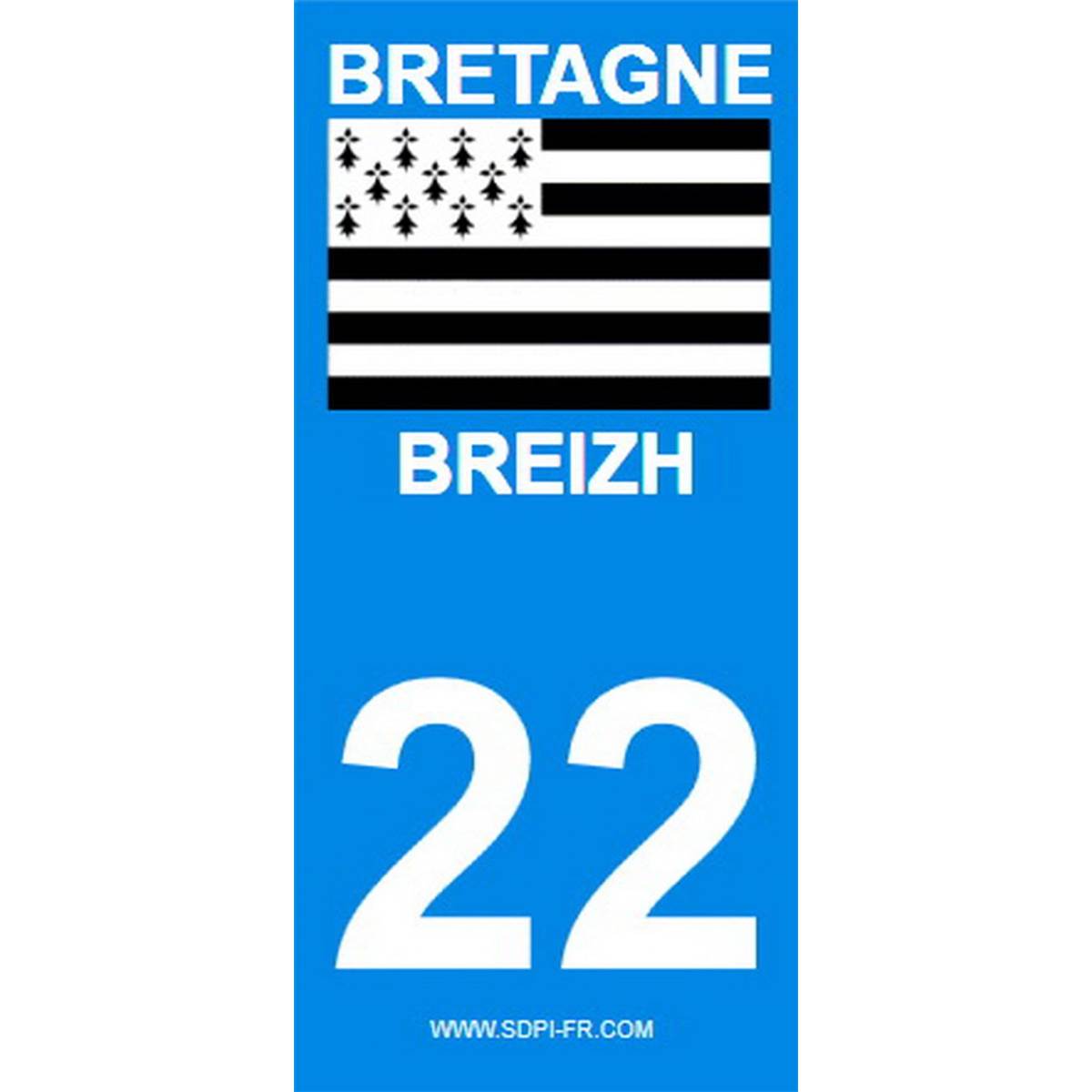 Stickers voiture (2 pièces) Bretagne 22