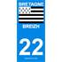 2 Stickers voiture Bretagne 22