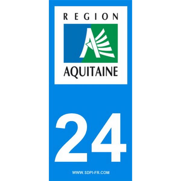 2 Stickers voiture Aquitaine 24