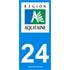 2 Stickers voiture Aquitaine 24