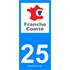 2 Autocollants Franche Comté 25