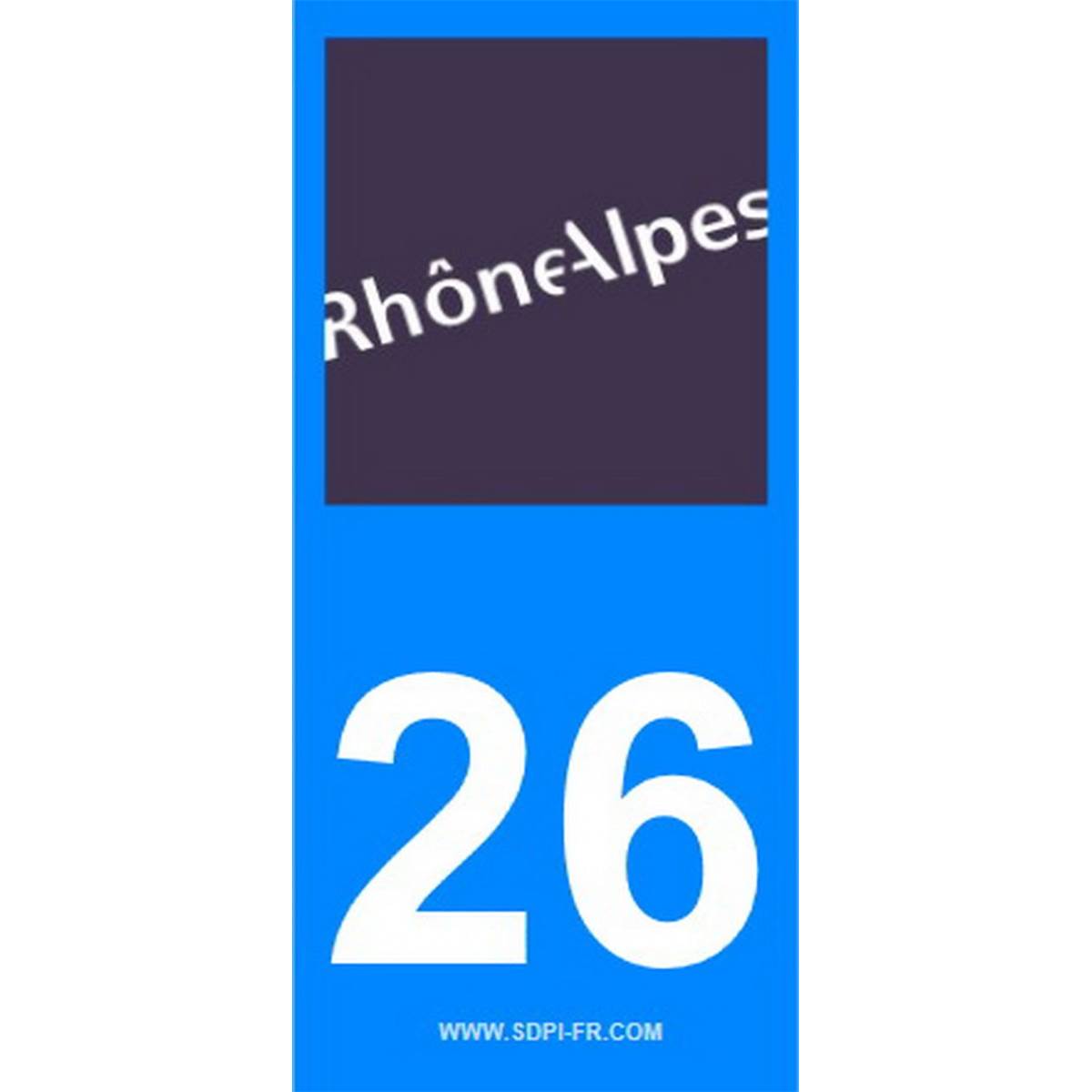 Stickers voiture (2 pièces) Rhône Alpes 26