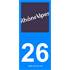 2 Stickers voiture Rhône Alpes 26