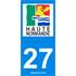 2 Stickers voiture Haute Normandie 27
