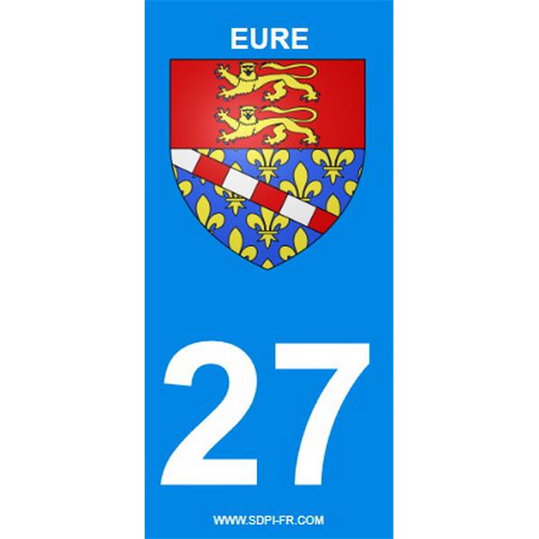 2 Stickers voiture Eure 27