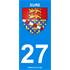 2 Stickers voiture Eure 27