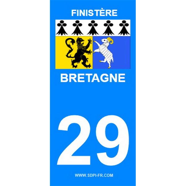 2 Stickers voiture Finistère 29