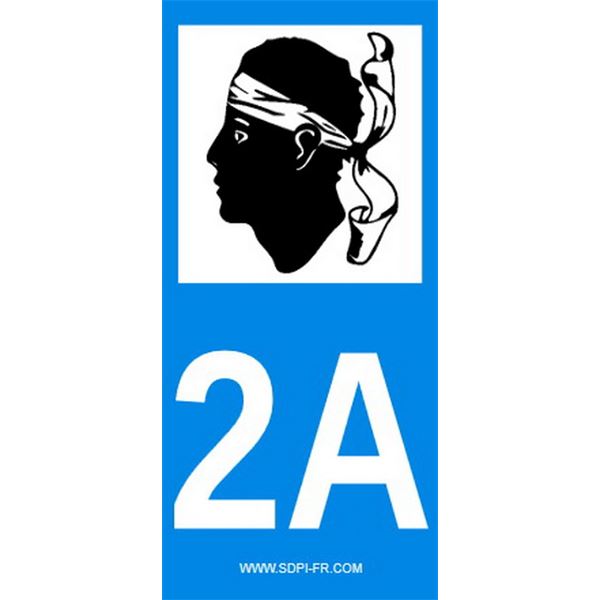 2 Autocollants Corse 2A