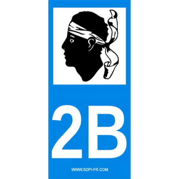 2 Autocollants Corse 2B