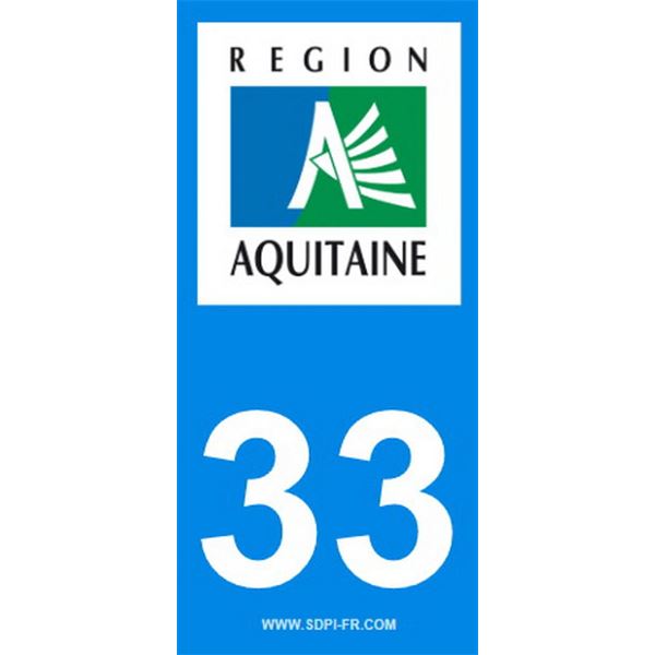2 Autocollants Aquitaine 33