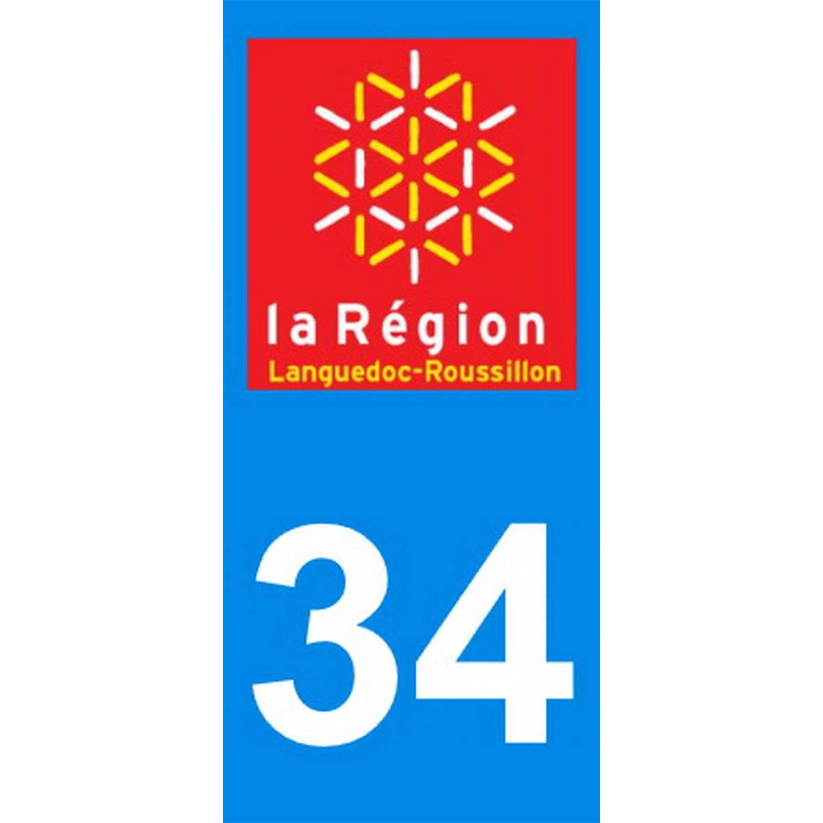 Autocollants (2 pièces) Languedoc Roussillon 34