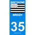 2 Stickers voiture Bretagne 35