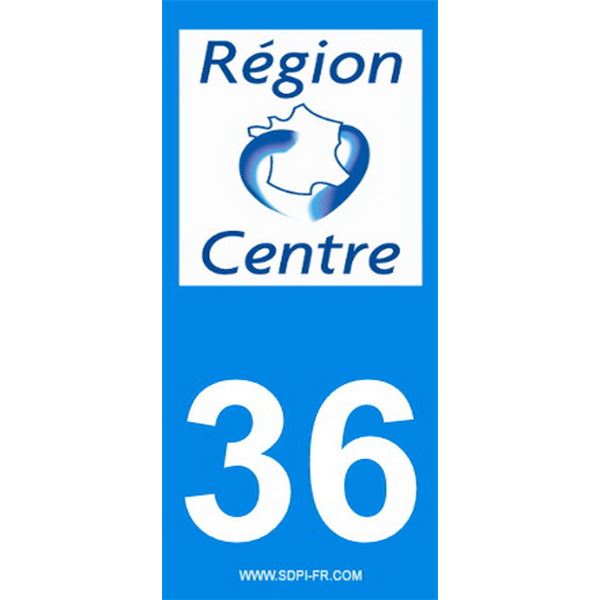 2 Stickers voiture Centre 36