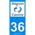 2 Stickers voiture Centre 36