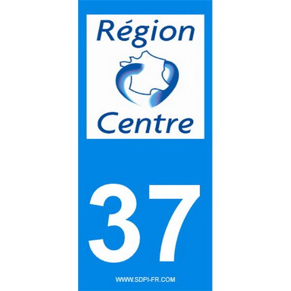 2 Stickers voiture Centre 37