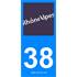 2 Autocollants Rhône Alpes 38