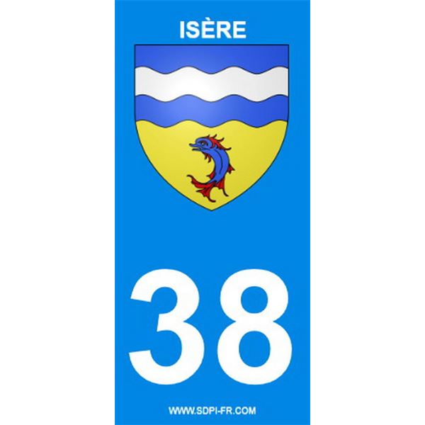 2 Stickers voiture Isère 38