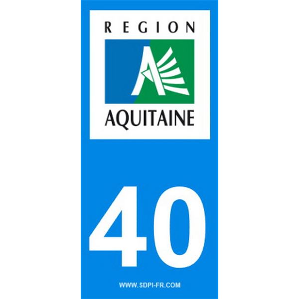 2 Stickers voiture Aquitaine 40