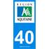 2 Stickers voiture Aquitaine 40