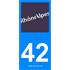 2 Stickers voiture Rhône Alpes 42