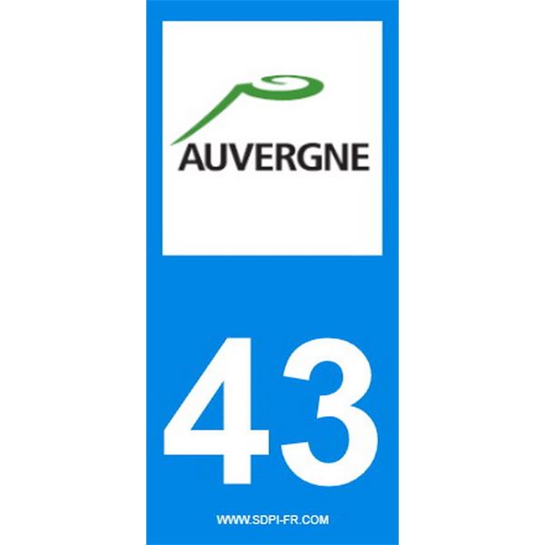 2 Stickers voiture Auvergne 43