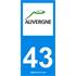 2 Stickers voiture Auvergne 43