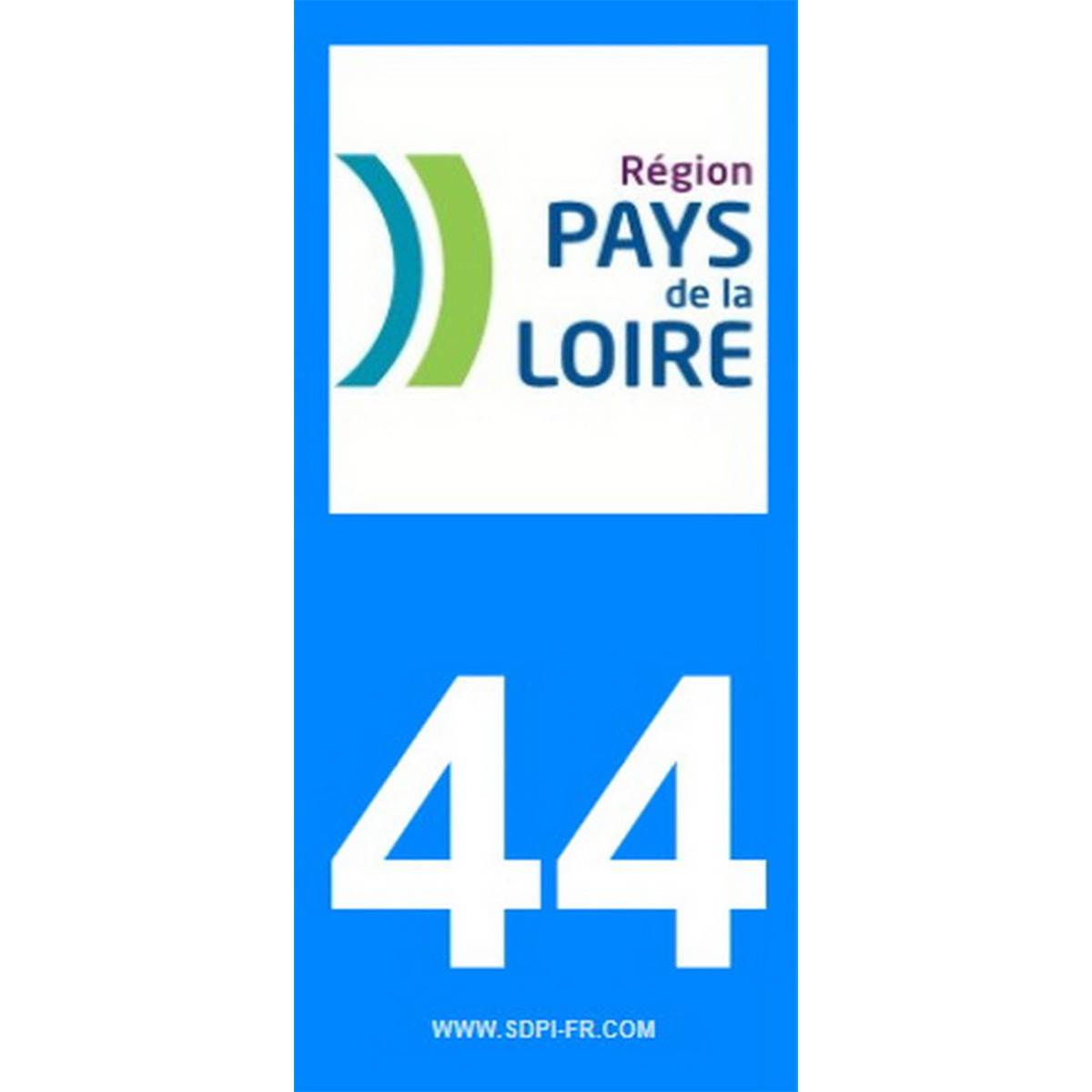 Stickers voiture (2 pièces) Pays De La Loire 44