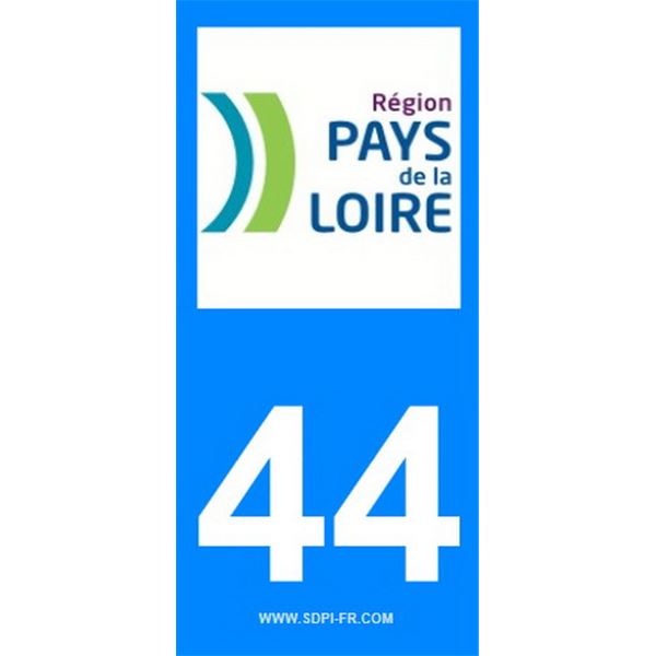 2 Stickers voiture Pays De La Loire 44