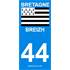 2 Autocollants Bretagne 44
