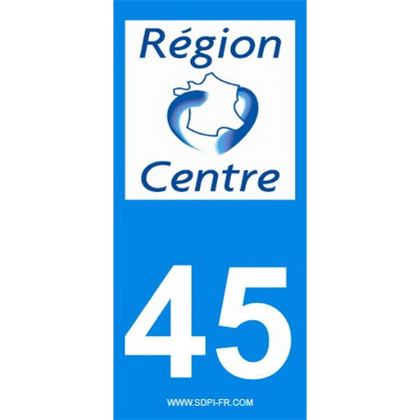 2 Stickers voiture Centre 45